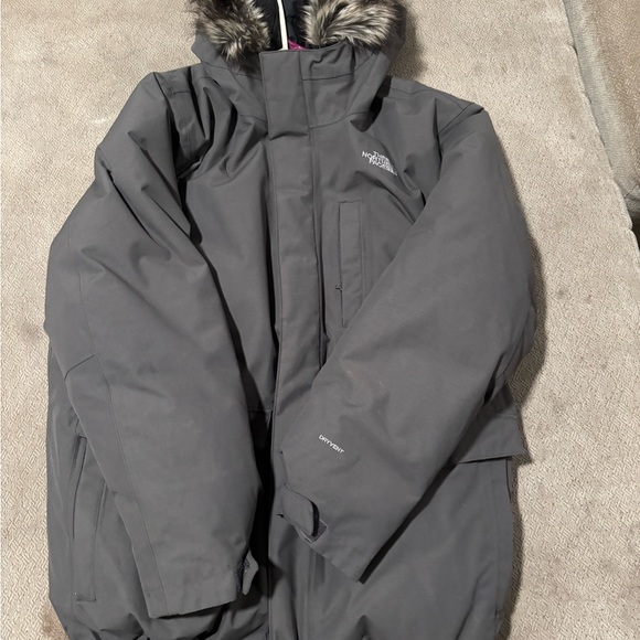 The North Face Other - The North Face Gray Parka with Faux Fur Hood